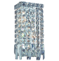 Artistry Lighting, Maxim Rectangle Drop Collection 4-Light 08x04 Crystal Wall Sconce Polished Chrome Finish