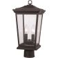 Trans Globe Lighting Turlock 2 Light 12 inch Black Outdoor Postmount Lantern