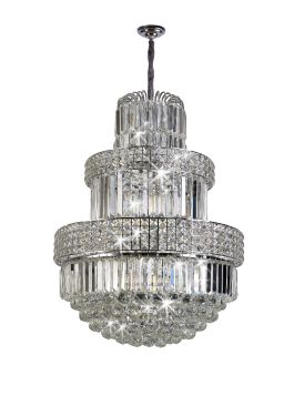 Artistry Lighting, Infinity Collection 16-Light 24"x32" Crystal Chandelier Chrome Finish