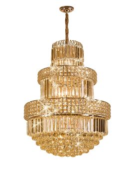 Artistry Lighting, Infinity Collection 16-Light 24"x32" Crystal Chandelier Gold Finish