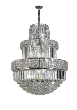 Artistry Lighting, Infinity Collection 24-Light 30"x40" Crystal Chandelier Chrome Finish