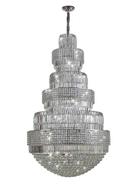 Artistry Lighting, Infinity Collection 38-Light 42"x72" Crystal Chandelier Chrome Finish