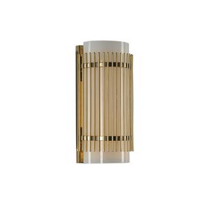 Kalco Edgewater 10" LED Vintage Brass Bathroom Wall Sconce