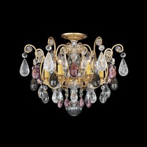 Schonbek Renaissance Rock Crystal 6 Light 20 inch Flush Mount Ceiling Light