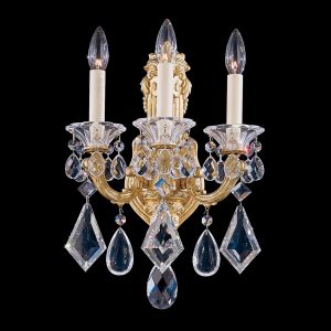 Schonbek La Scala 11.5" 3-Light Crystal Wall Sconce