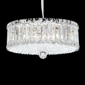 Schonbek Plaza 9 Light 15 inch Stainless Steel Pendant Ceiling Light