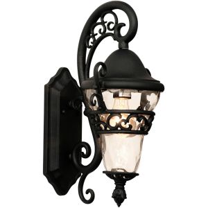 Kalco Anastasia 1-Light 17" Matte Black Outdoor Wall Sconce