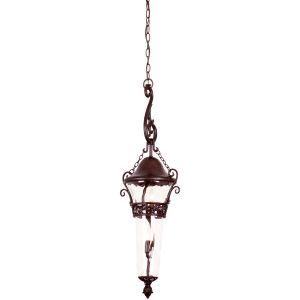 Kalco Anastasia 1-Light 12" Burnished Bronze Outdoor Hanging Lantern