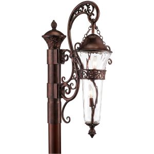 Kalco Anastasia 1-Light 37" Burnished Bronze Outdoor Post Mount