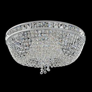 Allegri Cascata 6 Light 24 inch Chrome Flush Mount Ceiling Light