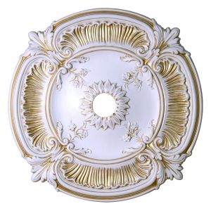 Artistry Lighting Round 30" Antique White Ceiling Medallion Flowers Motif (ARP26-F1)