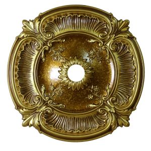 Artistry Lighting Round 30" Burnished Gold Ceiling Medallion Flowers Motif (ARP26-FB)