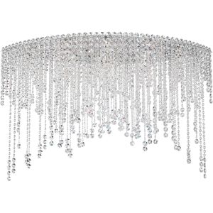 Schonbek Chantant 8 Light 27.5 inch Stainless Steel Flush Mount Ceiling Light