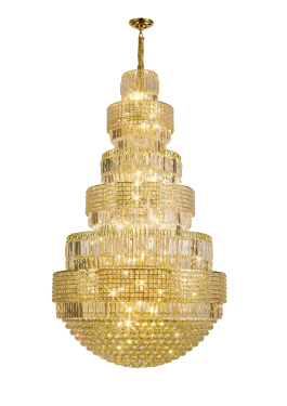 Artistry Lighting, Infinity Collection 38-Light 42"x72" Crystal Chandelier Gold Finish