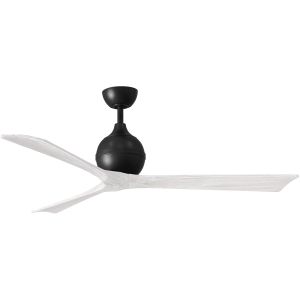 Matthews Fan, Irene-3 60" Matte Black Ceiling Fan with Wooden Blades (4 Color Options)