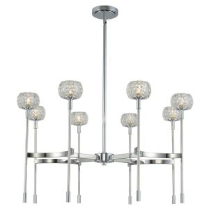Kalco Mae LED 32 inch Chrome Chandelier Ceiling Light