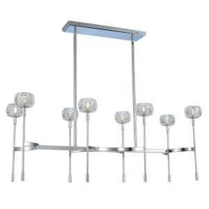 Kalco Mae LED 42 inch Chrome Island Ceiling Light