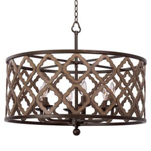 Kalco Whittaker 6 Light 28 inch Brownstone Pendant Ceiling Light
