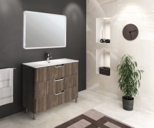 Royo Life Collection 40" 3-Drawer Vanity w/Sink in Samara Ash