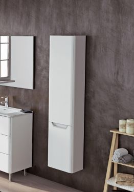 Royo Life Collection 14" Column Cabinet in Gloss White - Left Side Open
