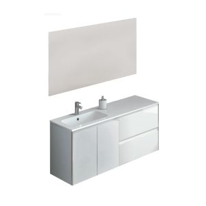 Royo Look Collection 48" 2-Drawer 2-Door Vanity w/Sink in Gloss White