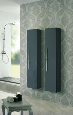 Royo Onix Collection 12" Column Bathroom Cabinet in Anthracite
