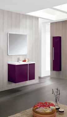 Royo Onix Collection 24" 2-Door Vanity w/Sink in Tech Aubergine