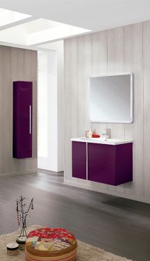 Royo Onix Collection 24" 2-Drawer Vanity w/Sink in Tech Aubergine