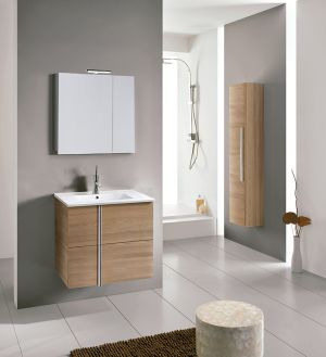 Royo Onix Collection 24" 2-Drawer Vanity w/Sink in Sandy Walnut
