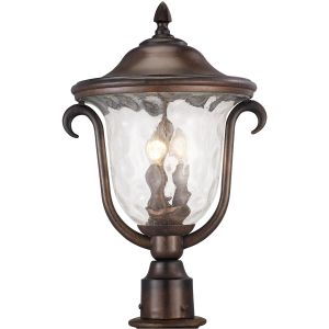 Kalco Santa Barbara 2-Light 13" Matte Black Outdoor Post Mount