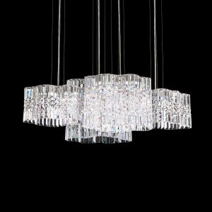 Schonbek Selene LED 17 inch Stainless Steel Pendant Ceiling Light