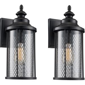 Trans Globe Lighting Stewart 1 Light 12 inch Black Outdoor Wall Lanterns