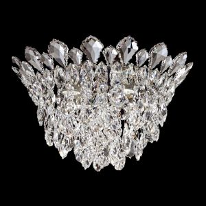 Schonbek Trilliane Strands 4 Light Stainless Steel Flush Mount Ceiling Light