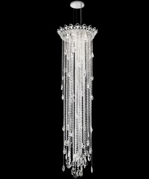 Schonbek Trilliane Strands 5 Light 72 inch Stainless Steel Pendant Ceiling Light