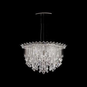 Schonbek Trilliane Strands 8 Light 28 inch Stainless Steel Pendant Ceiling Light