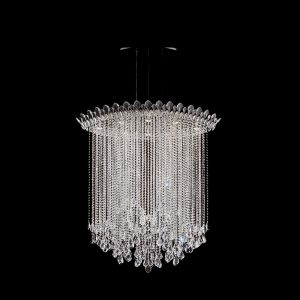 Schonbek Trilliane Strands 8 Light 48 inch Stainless Steel Pendant Ceiling Light