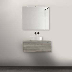 Royo Vida Collection 24" 1-Drawer Vanity w/Lacquered Top in Sandy Grey (NO SINK)